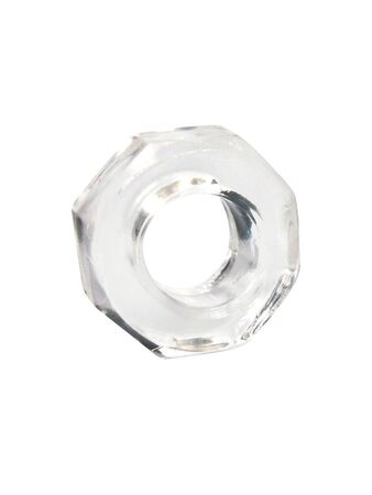 Прозрачное эрекционное кольцо в форме гайки